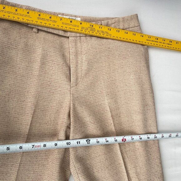 TseSay Womens Pants Wool Blend Beige Trousers Straight Leg Made In USA Size 10 - Picture 6 of 10
